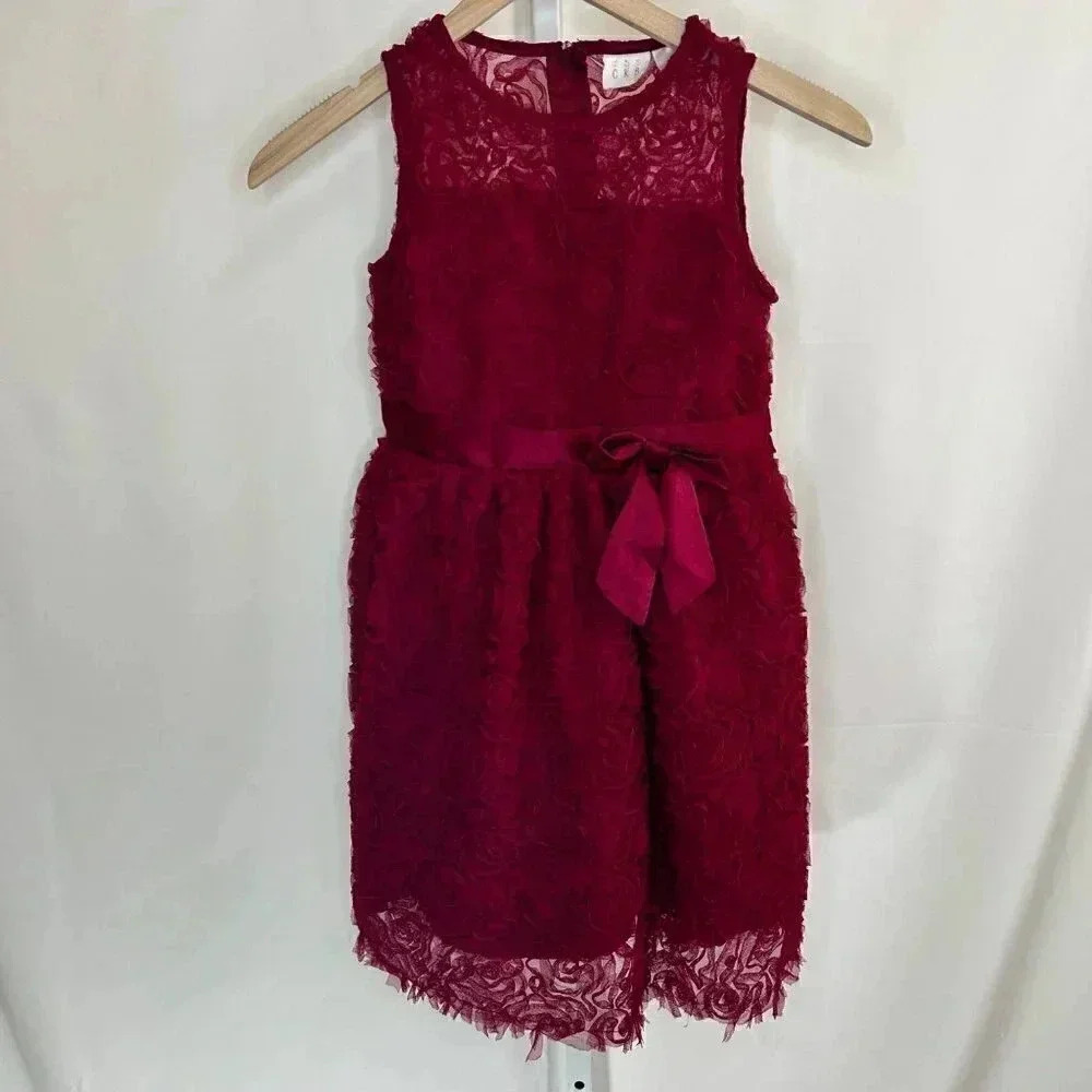 2/$30 CRB Size 10 Girls Red Rosette Dress Formal Kid’s Sleeveless Wedding Party